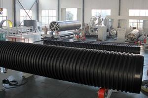 Corrugated Pipe Inserted into the Carat Tube Extrusion Line