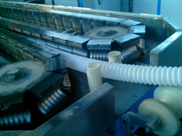 Plastic telescopic bellows equipment production line
